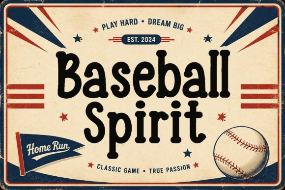 Baseball Spirit: A Playful Display Font for Digital Branding