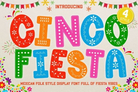 Cinco Fiesta: A Display Font That Brings Folk Joy to Brand Identity