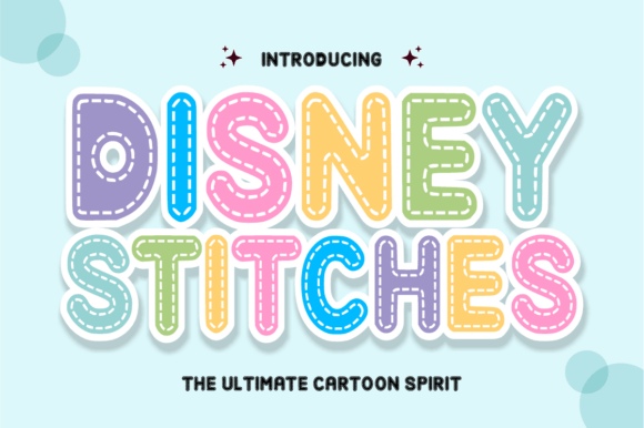 Disney Stitches: A Whimsical Display Font for Memorable Branding