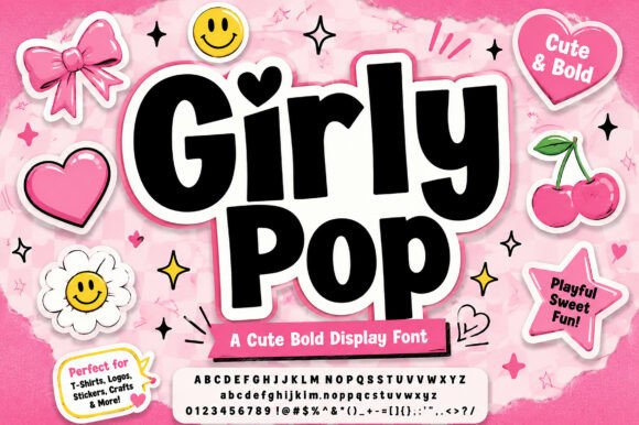 Girly Pop: A Y2K Display Font for Memorable Small Business Branding
