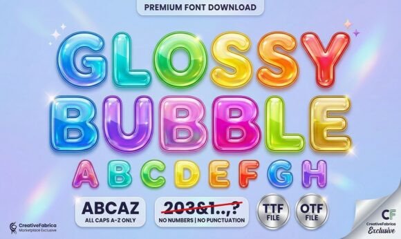 Glossy Bubble: The Playful Display Font for Handmade Products