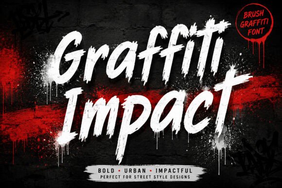Graffiti Impact: A Bold Brush Font for Creative Branding