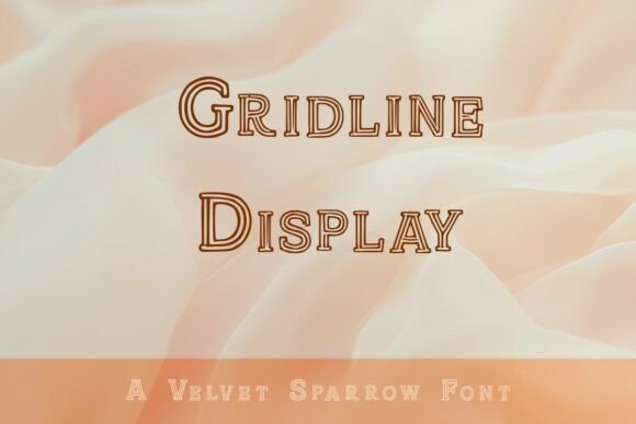 Gridline Display: The Decorative Outline Font for Makers