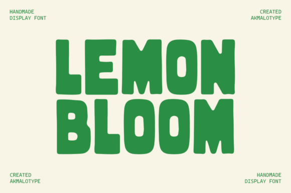 Lemon Bloom: A Bold Display Font for Small Business Branding