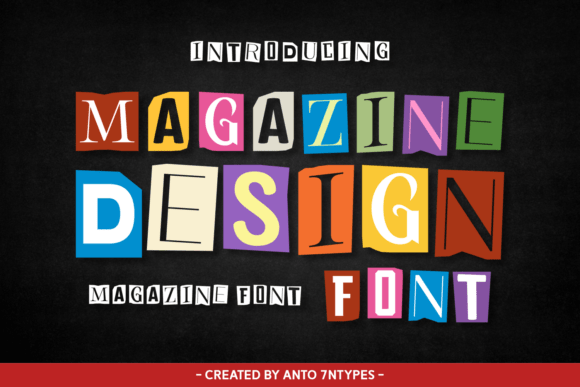Magazine Design Font: Vintage Ransom Style for Web Design