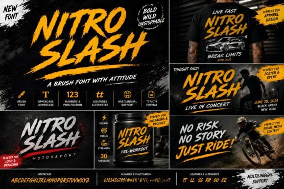 Nitro Slash: A Display Font Built for Editorial Energy
