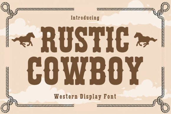 Rustic Cowboy: A Rugged Display Font for Campaign Design