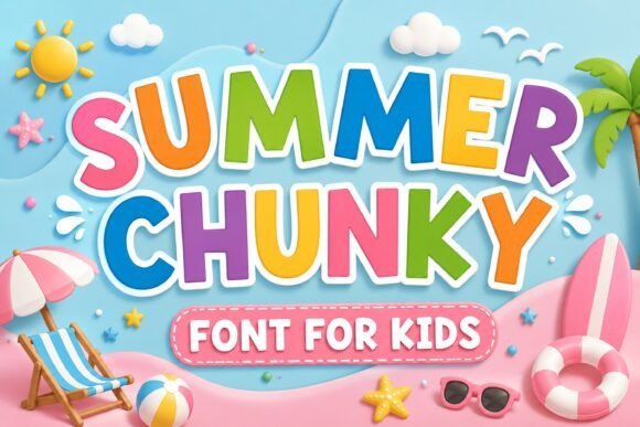 Summer Chunky: A Bold, Playful Display Font for Marketers