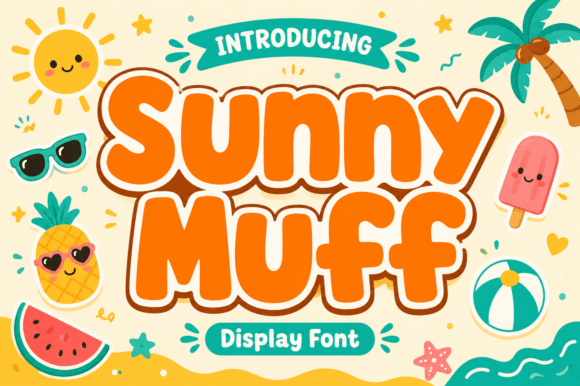 Sunny Muff: A Radiant Display Font for Editorial Projects