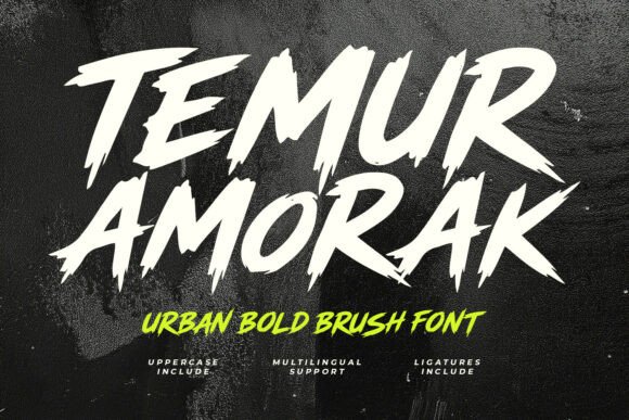 Temur Amorak Bold Brush Typeface for Handmade Sellers