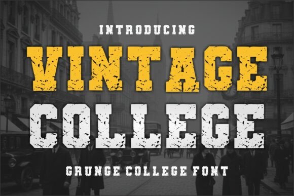 Vintage College Font: Bold, Rustic Charm for Real Business Branding